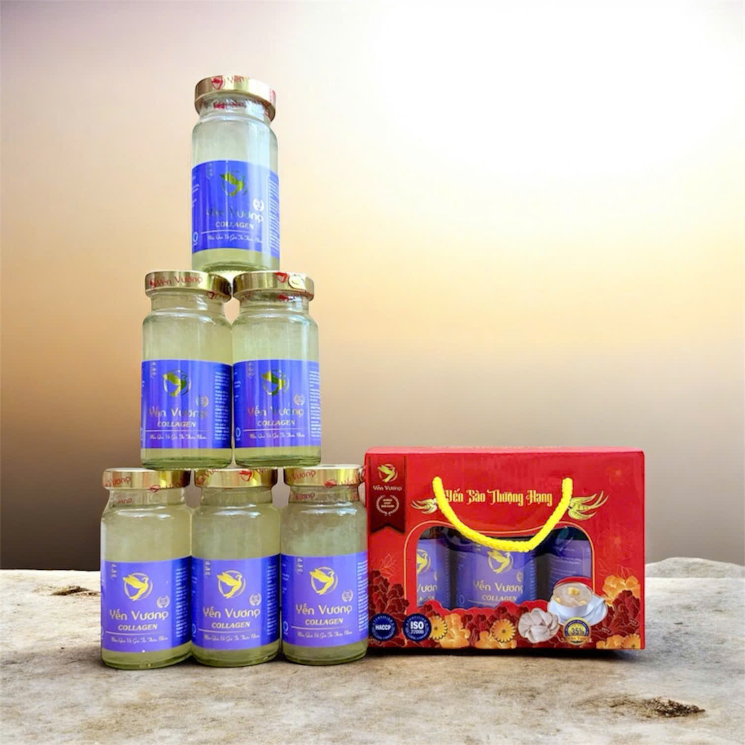 Lốc 6 hũ yến Vương 140ml Collagen